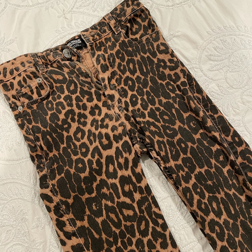 Zara cheetah jeans